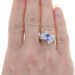 White Gold Tanzanite & Diamond Bypass Ring - 18k Oval .90ctw White Gold Tanzanite & Diamond Bypass Ring - 18k Oval .90ctw