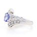 White Gold Tanzanite & Diamond Bypass Ring - 18k Oval .90ctw White Gold Tanzanite & Diamond Bypass Ring - 18k Oval .90ctw