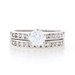 White Gold Diamond Engagement Ring & Wedding Band - 18k Round 1.13ctw GIA White Gold Diamond Engagement Ring & Wedding Band - 18k Round 1.13ctw GIA