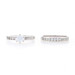 White Gold Diamond Engagement Ring & Wedding Band - 18k Round 1.13ctw GIA White Gold Diamond Engagement Ring & Wedding Band - 18k Round 1.13ctw GIA