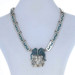 Sterling Silver Turquoise Vintage Mask Necklace 15 1/4" - 925 Mosaic Mexico Sterling Silver Turquoise Vintage Mask Necklace 15 1/4" - 925 Mosaic Mexico