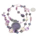 Sterling Purple Jasper, Fluorite, Pearl, & Glass Pendant Necklace 29 1/2" - 925 Sterling Purple Jasper, Fluorite, Pearl, & Glass Pendant Necklace 29 1/2" - 925