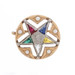 Yellow Gold Order of the Eastern Star Lapel Pin 14k Synthetic Stones Masonic OES Yellow Gold Order of the Eastern Star Lapel Pin 14k Synthetic Stones Masonic OES