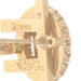 Yellow Gold Alpha Omicron Pi Badge - 10k Synthetic Ruby Pearl 1950 Sorority Pin Yellow Gold Alpha Omicron Pi Badge - 10k Synthetic Ruby Pearl 1950 Sorority Pin
