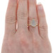 Yellow Gold White Druzy Solitaire Ring - 18k Pear Textured Yellow Gold White Druzy Solitaire Ring - 18k Pear Textured