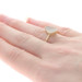 Yellow Gold White Druzy Solitaire Ring - 18k Pear Textured Yellow Gold White Druzy Solitaire Ring - 18k Pear Textured