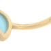 Yellow Gold Turquoise Solitaire Ring - 18k Pear Cabochon Brushed Yellow Gold Turquoise Solitaire Ring - 18k Pear Cabochon Brushed