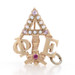 Yellow Gold Phi Delta Epsilon Badge - 10k Synthetic Ruby Medical Fraternity Pin Yellow Gold Phi Delta Epsilon Badge - 10k Synthetic Ruby Medical Fraternity Pin