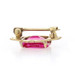 Yellow Gold Order of the Eastern Star Lapel Pin 10k Synthetic Ruby Women's Mason Yellow Gold Order of the Eastern Star Lapel Pin 10k Synthetic Ruby Women's Mason