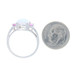 White Gold Synthetic Opal Synthetic Pink Sapphire Diamond Ring -14k Cush 1.97ctw White Gold Synthetic Opal Synthetic Pink Sapphire Diamond Ring -14k Cush 1.97ctw