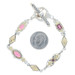 Konstantino Rhodolite Garnet Bracelet 6 3/4" Sterling 925 Yellow Gold 18k 3.32ct Konstantino Rhodolite Garnet Bracelet 6 3/4" Sterling 925 Yellow Gold 18k 3.32ct