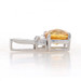 White Gold Citrine, White Topaz, & Diamond Pendant - 10k Cushion 1.35ctw White Gold Citrine, White Topaz, & Diamond Pendant - 10k Cushion 1.35ctw