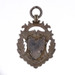 Sterling Silver Engravable Fob Pendant - 925 Heart Shield Crest Antique England Sterling Silver Engravable Fob Pendant - 925 Heart Shield Crest Antique England