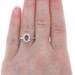Kallati Kyanite & Diamond Halo Ring - White Gold 9k .76ctw Cathedral Engagement Kallati Kyanite & Diamond Halo Ring - White Gold 9k .76ctw Cathedral Engagement