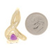 Yellow Gold Amethyst & Diamond Pendant - 14k Trillion 1.43ctw Yellow Gold Amethyst & Diamond Pendant - 14k Trillion 1.43ctw