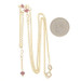 Yellow Gold Ruby Infinity Station Lariat Drop Necklace 17 1/4" 14k Rondelle Bead Yellow Gold Ruby Infinity Station Lariat Drop Necklace 17 1/4" 14k Rondelle Bead