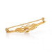 Yellow Gold Pink Glass Vintage Solitaire Brooch - 10k Pin