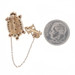 Yellow Gold Alpha Chi Rho Antique Badge & Guard Pin -10k Garnet Pearl Fraternity Yellow Gold Alpha Chi Rho Antique Badge & Guard Pin -10k Garnet Pearl Fraternity