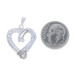 White Gold Diamond Heart Pendant - 10k Single Cut & Baguette .25ctw Love White Gold Diamond Heart Pendant - 10k Single Cut & Baguette .25ctw Love