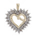 Yellow Gold Diamond Heart Pendant - 10k Round Brilliant 1.00ctw Love Wreath Yellow Gold Diamond Heart Pendant - 10k Round Brilliant 1.00ctw Love Wreath