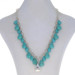 Sterling Silver Howlite Drop Dangle Necklace 17" - 925 Simulated Turquoise Sterling Silver Howlite Drop Dangle Necklace 17" - 925 Simulated Turquoise