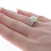 White Gold Opal & Diamond Vintage Ring - 14k Oval Cabochon 2.66ctw Milgrain Sz 6 White Gold Opal & Diamond Vintage Ring - 14k Oval Cabochon 2.66ctw Milgrain Sz 6