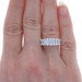 White Gold Diamond Graduated Band 14k Baguette Rnd 1.28ctw Wedding Ring Sz 6 1/2 White Gold Diamond Graduated Band 14k Baguette Rnd 1.28ctw Wedding Ring Sz 6 1/2