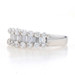 White Gold Diamond Graduated Band 14k Baguette Rnd 1.28ctw Wedding Ring Sz 6 1/2 White Gold Diamond Graduated Band 14k Baguette Rnd 1.28ctw Wedding Ring Sz 6 1/2