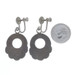 Native American Dangle Earrings - Sterling Silver 925 Scallop Hoop Non-Pierced Native American Dangle Earrings - Sterling Silver 925 Scallop Hoop Non-Pierced