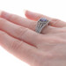 Sterling Silver Tanzanite & White Topaz Halo Ring - Oval Cut 925 Sterling Silver Tanzanite & White Topaz Halo Ring - Oval Cut 925