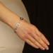 Sterling Silver Cubic Zirconia Link Bracelet 8 1/4" - 925 Round 2.50ctw Circles Sterling Silver Cubic Zirconia Link Bracelet 8 1/4" - 925 Round 2.50ctw Circles
