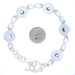 Sterling Silver Cubic Zirconia Link Bracelet 8 1/4" - 925 Round 2.50ctw Circles Sterling Silver Cubic Zirconia Link Bracelet 8 1/4" - 925 Round 2.50ctw Circles