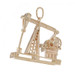 Yellow Gold Oil Derrick Charm - 14k Drilling Rig Moves Yellow Gold Oil Derrick Charm - 14k Drilling Rig Moves