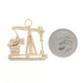 Yellow Gold Oil Derrick Charm - 14k Drilling Rig Moves Yellow Gold Oil Derrick Charm - 14k Drilling Rig Moves