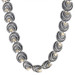 Sterling & Yellow Gold Geometric Dome Link Necklace 17 1/2" - 925 & 14k Circular Sterling & Yellow Gold Geometric Dome Link Necklace 17 1/2" - 925 & 14k Circular