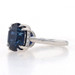 Platinum Sapphire Diamond Hidden Halo Ring Oval 5.84ctw GIA Cathedral Engagement Platinum Sapphire Diamond Hidden Halo Ring Oval 5.84ctw GIA Cathedral Engagement
