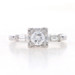 White Gold Diamond Vintage Engagement Ring - 14k Round Brilliant .63ctw