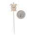 Yellow Gold Vintage Sea Turtle Stickpin - 14k Ocean Life Reptile Green Enamel