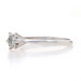White Gold Diamond Halo Engagement Ring - 14k Round .21ctw Snowflake Flower White Gold Diamond Halo Engagement Ring - 14k Round .21ctw Snowflake Flower