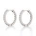 White Gold Diamond Inside-Out Hoop Earrings - 14k Round 2.04ctw Pierced