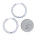 White Gold Diamond Inside-Out Hoop Earrings - 14k Round 2.04ctw Pierced