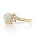 Yellow Gold Opal & Diamond Bypass Ring - 14k Oval Cabochon 1.42ctw Yellow Gold Opal & Diamond Bypass Ring - 14k Oval Cabochon 1.42ctw