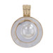 Yellow Gold Blister Pearl Enhancer Pendant - 14k Circles Yellow Gold Blister Pearl Enhancer Pendant - 14k Circles