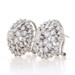 White Gold Diamond Large Cluster Halo Stud Earrings - 18k Round 4.75ctw Pierced White Gold Diamond Large Cluster Halo Stud Earrings - 18k Round 4.75ctw Pierced