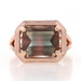 Rose Gold Oregon Sunstone Cocktail Solitaire Ring - 14k 4.23ct Copper Schiller Rose Gold Oregon Sunstone Cocktail Solitaire Ring - 14k 4.23ct Copper Schiller