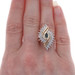 Yellow Gold Sapphire & Diamond Ring - 14k Marquise .46ctw Twist Spiral Bypass Yellow Gold Sapphire & Diamond Ring - 14k Marquise .46ctw Twist Spiral Bypass