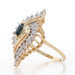 Yellow Gold Sapphire & Diamond Ring - 14k Marquise .46ctw Twist Spiral Bypass Yellow Gold Sapphire & Diamond Ring - 14k Marquise .46ctw Twist Spiral Bypass