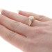Yellow Gold Opal & Diamond Bypass Ring - 14k Oval Cabochon 1.35ctw Zig Zag Yellow Gold Opal & Diamond Bypass Ring - 14k Oval Cabochon 1.35ctw Zig Zag