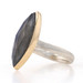 Sterling & Yellow Gold Labradorite Cocktail Solitaire Ring 925 18k Rose Marquise Sterling & Yellow Gold Labradorite Cocktail Solitaire Ring 925 18k Rose Marquise