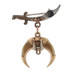 Sterling Shriners Simulated Lynx Claws Vintage Pin 925 & 10k Gold Sword Crescent Sterling Shriners Simulated Lynx Claws Vintage Pin 925 & 10k Gold Sword Crescent